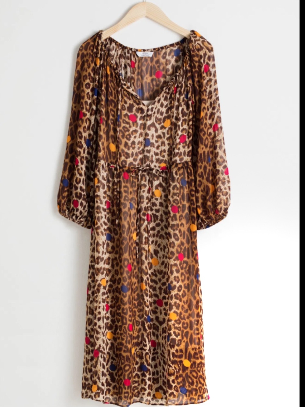 & OTHER STORIES Leopard Dot Kaftan Dress
